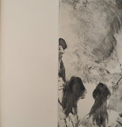 AF Edgar DEGAS: Model with arched back, Original engraving, 1935