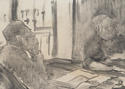AF Edgar DEGAS: Model with arched back, Original engraving, 1935