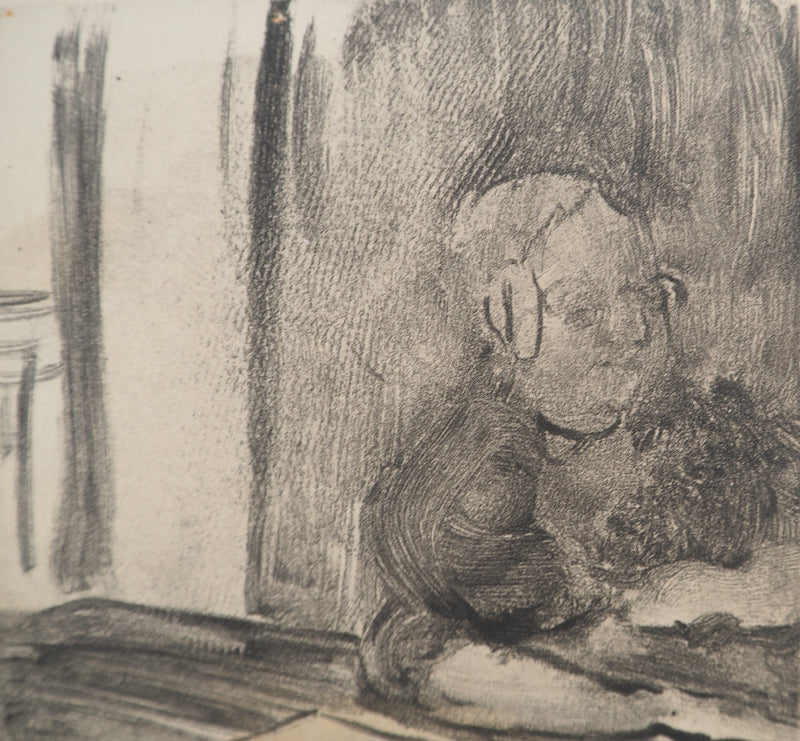 AF Edgar DEGAS: Model with arched back, Original engraving, 1935