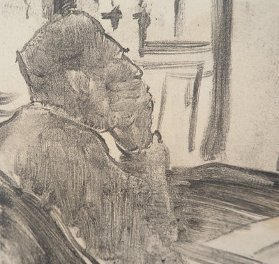 AF Edgar DEGAS: Model with arched back, Original engraving, 1935