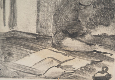 AF Edgar DEGAS: Model with arched back, Original engraving, 1935