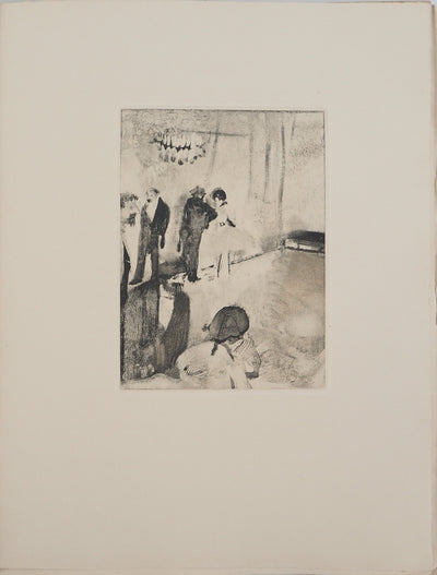 AF Edgar DEGAS: Model with arched back, Original engraving, 1935