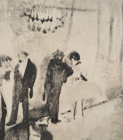 AF Edgar DEGAS: Model with arched back, Original engraving, 1935