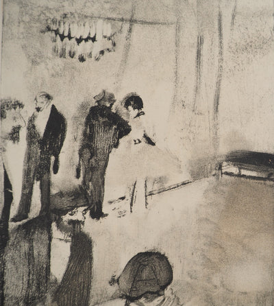 AF Edgar DEGAS: Model with arched back, Original engraving, 1935