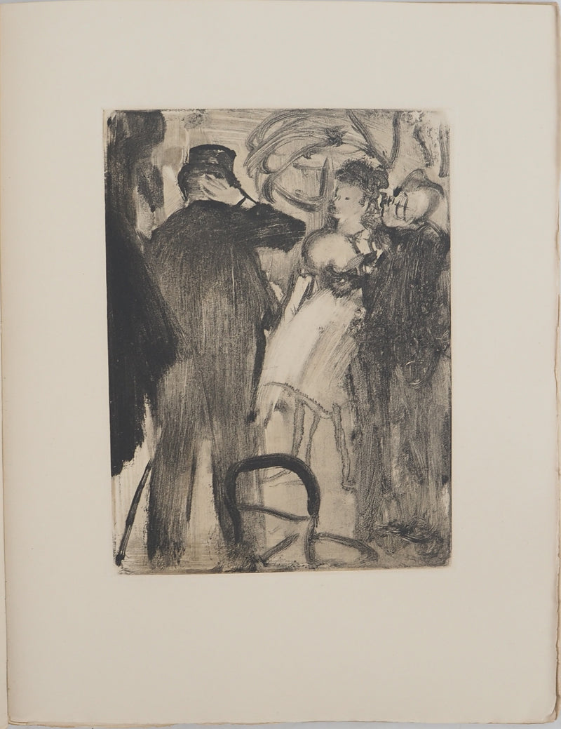 AF Edgar DEGAS: Model with arched back, Original engraving, 1935