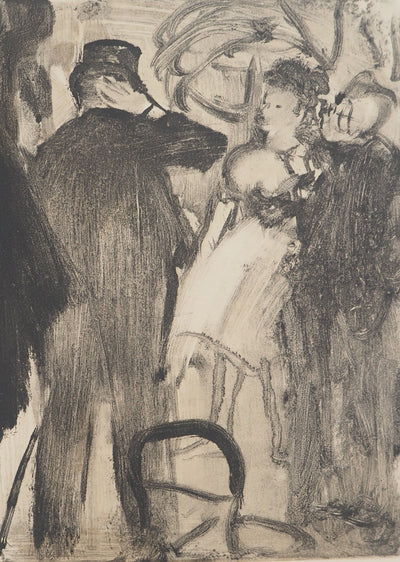 AF Edgar DEGAS: Model with arched back, Original engraving, 1935