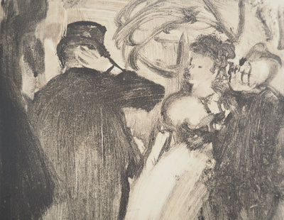 AF Edgar DEGAS: Model with arched back, Original engraving, 1935