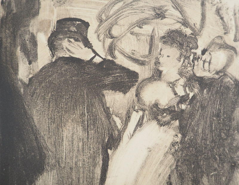 AF Edgar DEGAS: Model with arched back, Original engraving, 1935