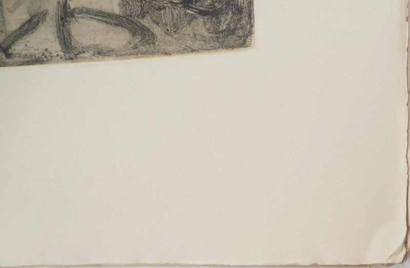 AF Edgar DEGAS: Model with arched back, Original engraving, 1935