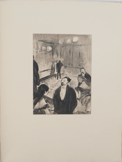Edgar DEGAS : Dans le hall du théâtre, Gravure