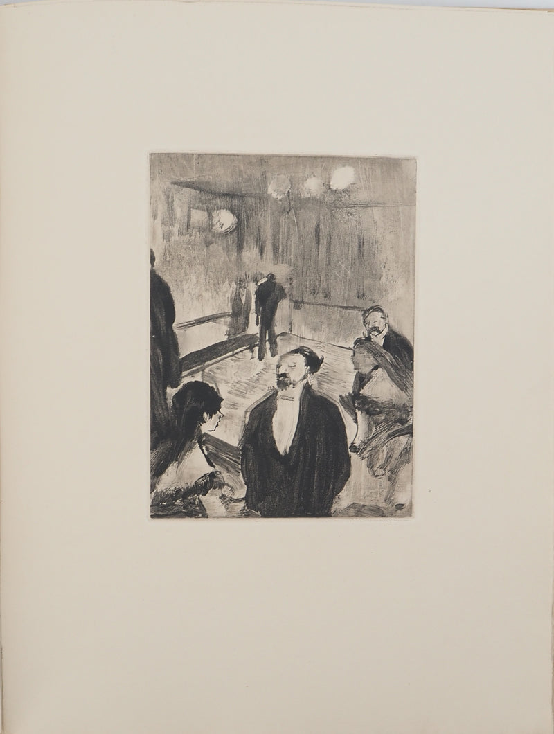 Edgar DEGAS : Dans le hall du théâtre, Gravure