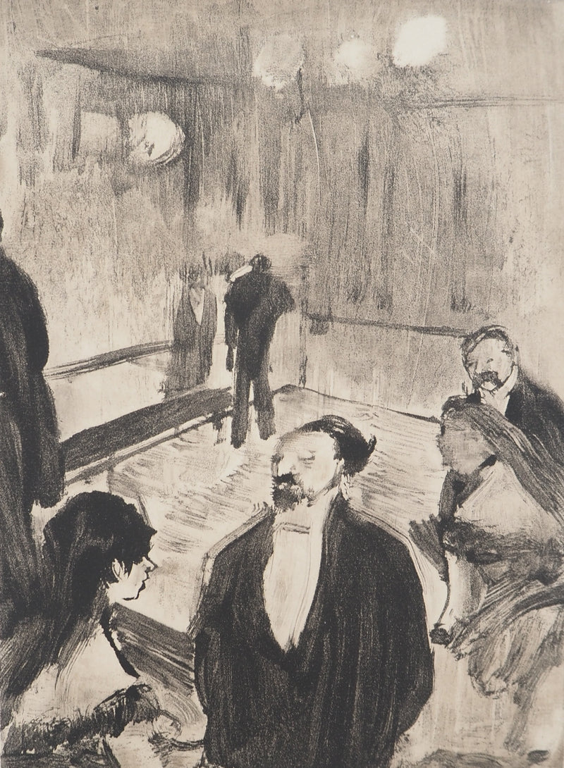 Edgar DEGAS : Dans le hall du théâtre, Gravure