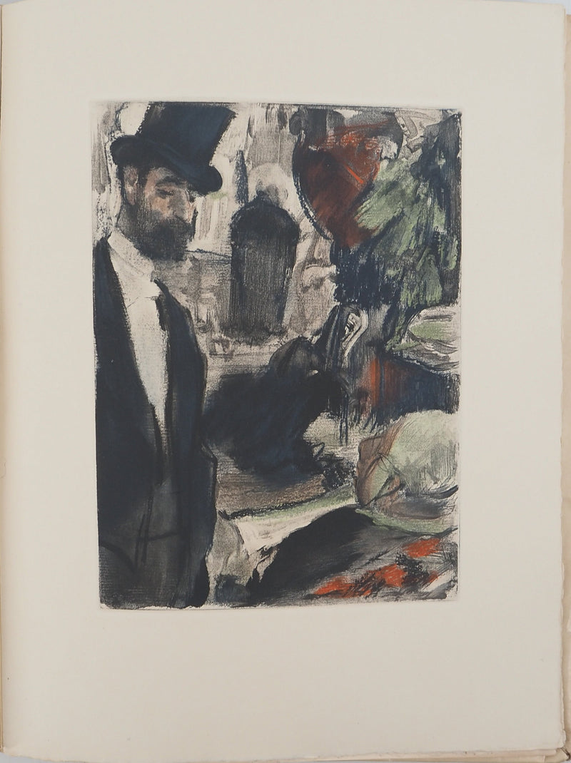 AF Edgar DEGAS: Model with arched back, Original engraving, 1935