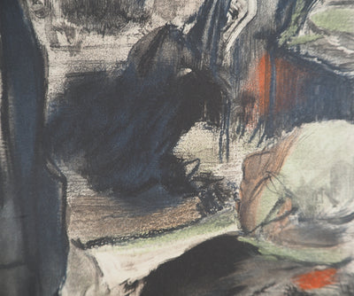 AF Edgar DEGAS: Model with arched back, Original engraving, 1935