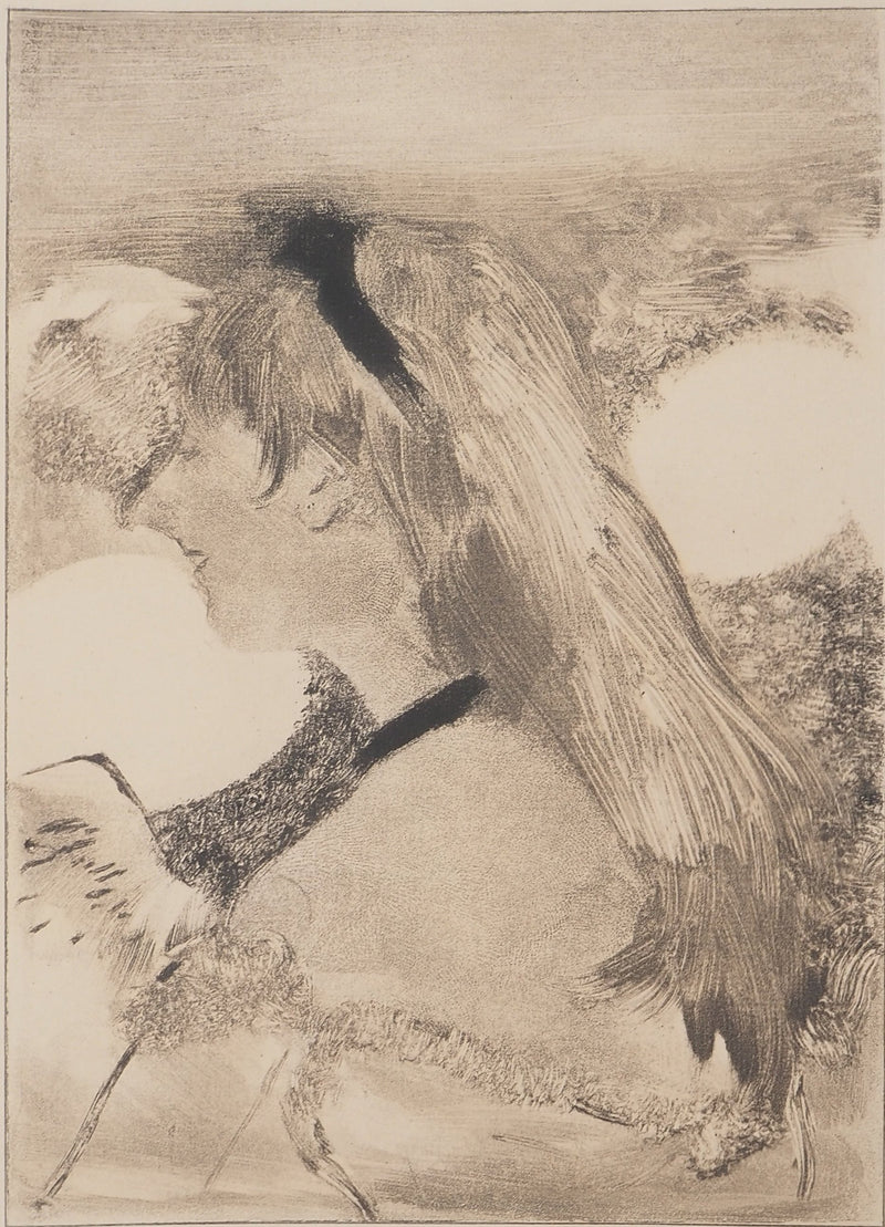 AF Edgar DEGAS: Model with arched back, Original engraving, 1935