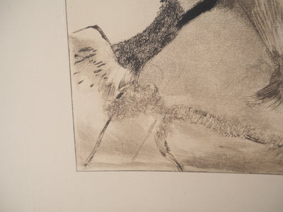 AF Edgar DEGAS: Model with arched back, Original engraving, 1935