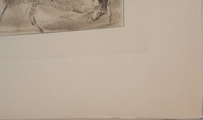 AF Edgar DEGAS: Model with arched back, Original engraving, 1935