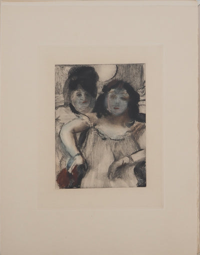 AF Edgar DEGAS: Model with arched back, Original engraving, 1935