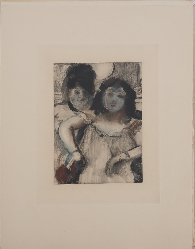 AF Edgar DEGAS: Model with arched back, Original engraving, 1935