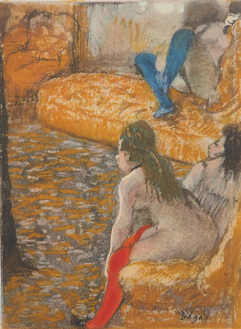 AF Edgar DEGAS: Model with arched back, Original engraving, 1935