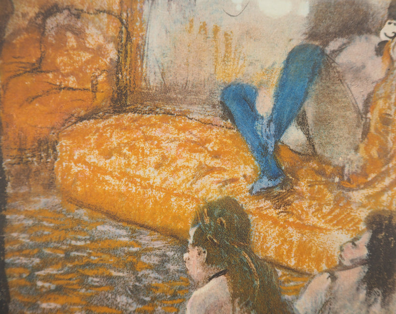 AF Edgar DEGAS: Model with arched back, Original engraving, 1935