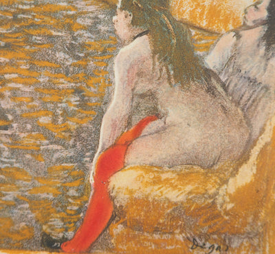 AF Edgar DEGAS: Model with arched back, Original engraving, 1935