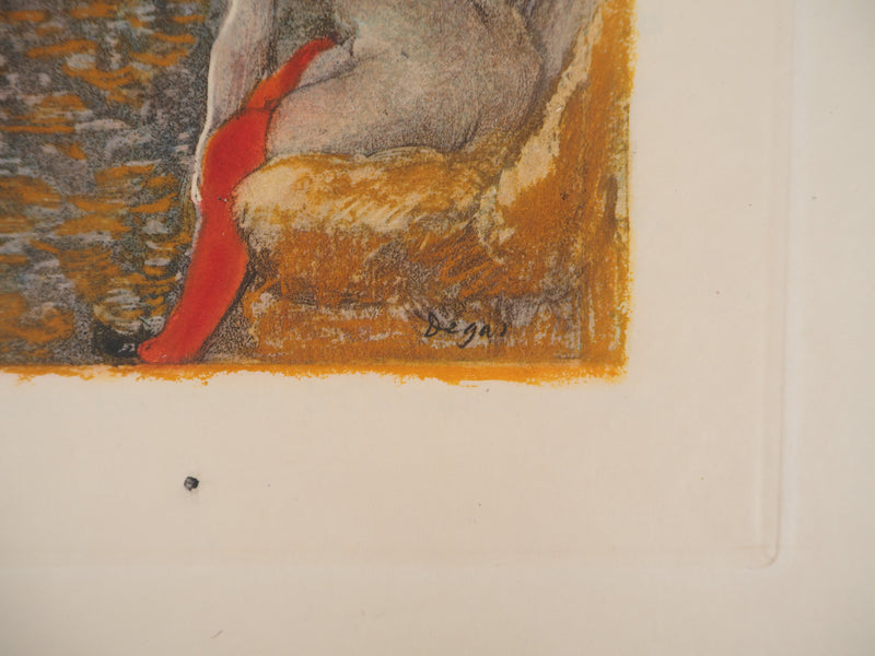 AF Edgar DEGAS: Model with arched back, Original engraving, 1935