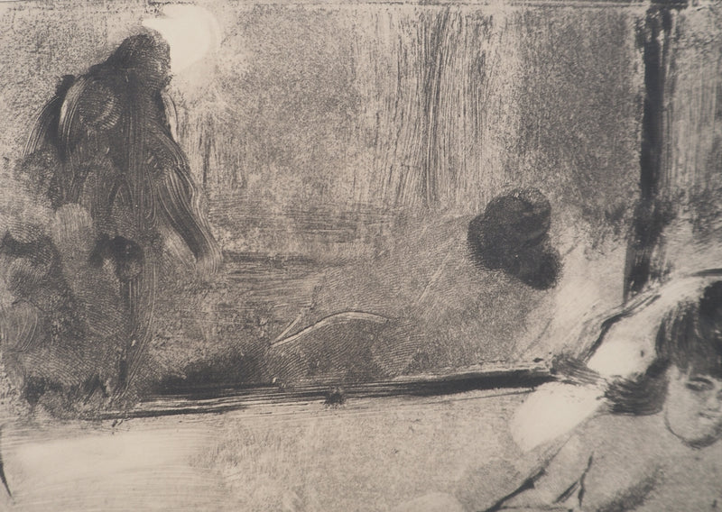 AF Edgar DEGAS: Model with arched back, Original engraving, 1935