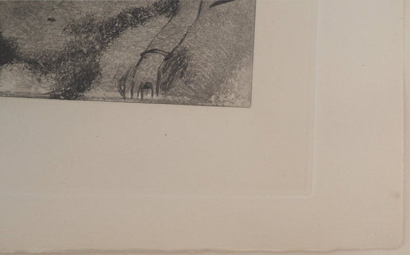 AF Edgar DEGAS: Model with arched back, Original engraving, 1935