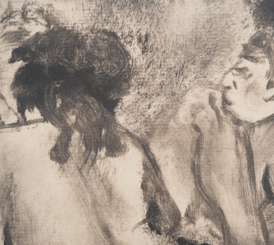 AF Edgar DEGAS: Model with arched back, Original engraving, 1935