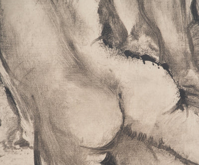 AF Edgar DEGAS: Model with arched back, Original engraving, 1935
