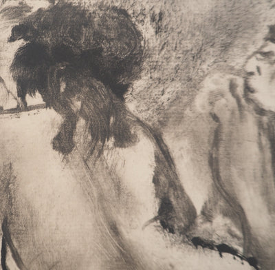 AF Edgar DEGAS: Model with arched back, Original engraving, 1935
