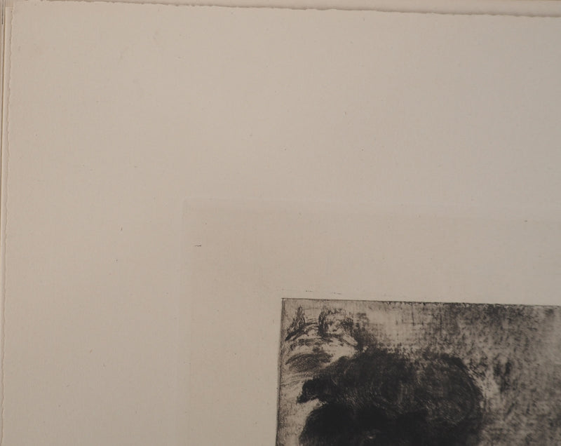 AF Edgar DEGAS: Model with arched back, Original engraving, 1935