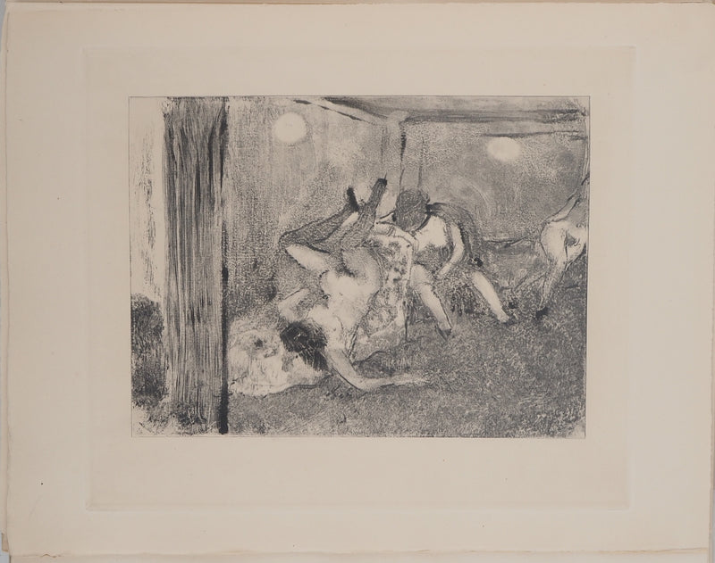 AF Edgar DEGAS: Model with arched back, Original engraving, 1935