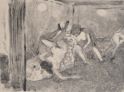 AF Edgar DEGAS: Model with arched back, Original engraving, 1935