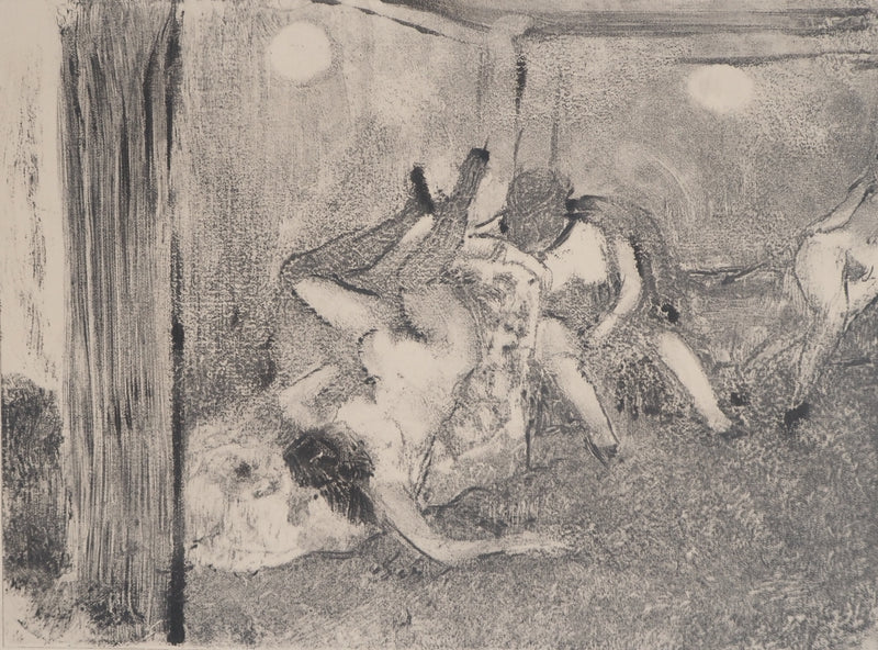 AF Edgar DEGAS: Model with arched back, Original engraving, 1935