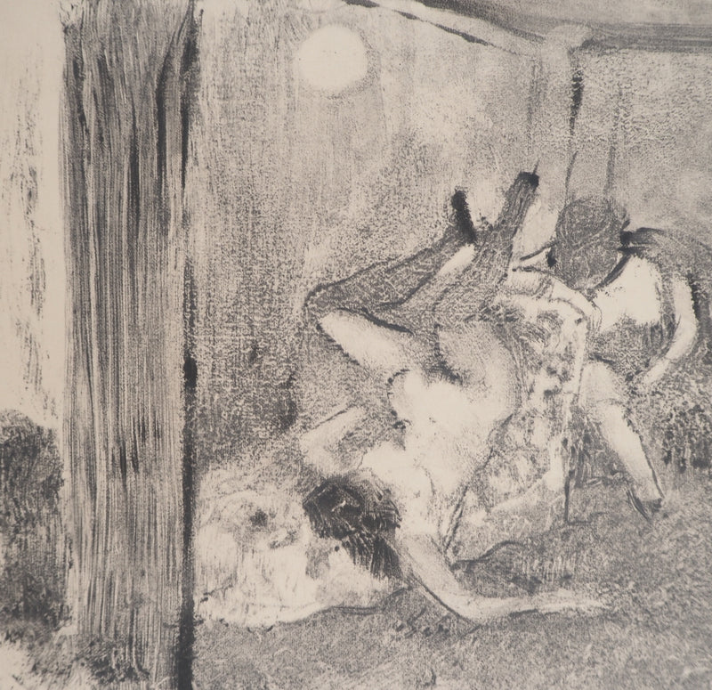 AF Edgar DEGAS: Model with arched back, Original engraving, 1935