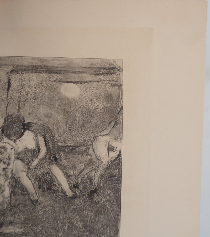 AF Edgar DEGAS: Model with arched back, Original engraving, 1935