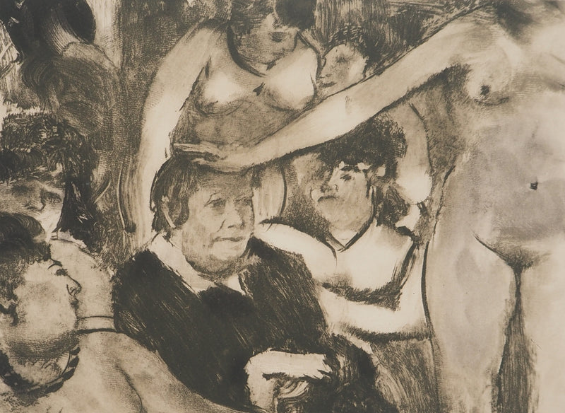 AF Edgar DEGAS: Model with arched back, Original engraving, 1935