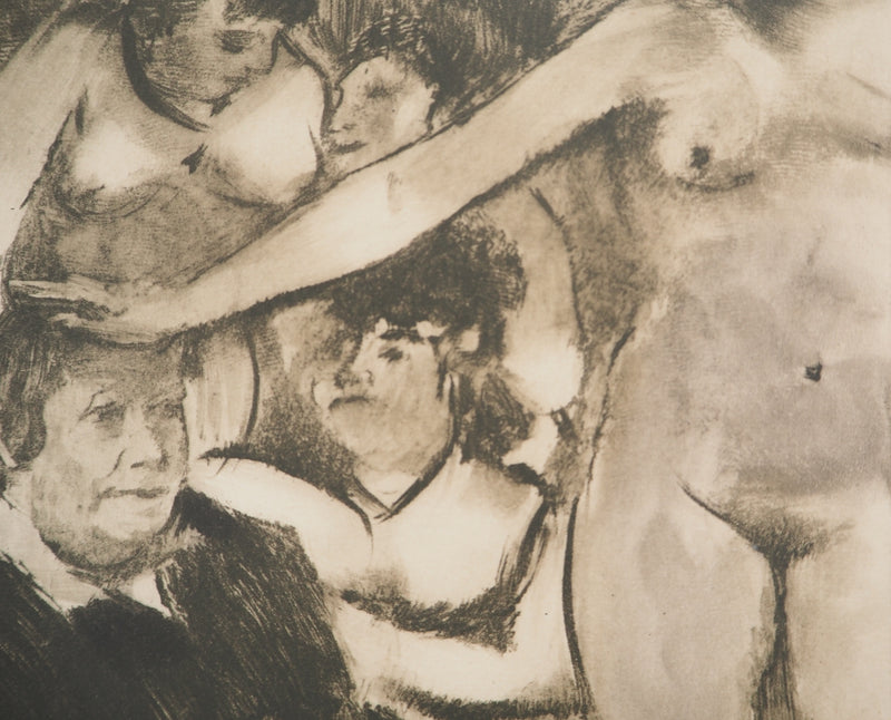 AF Edgar DEGAS: Model with arched back, Original engraving, 1935