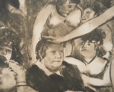 AF Edgar DEGAS: Model with arched back, Original engraving, 1935