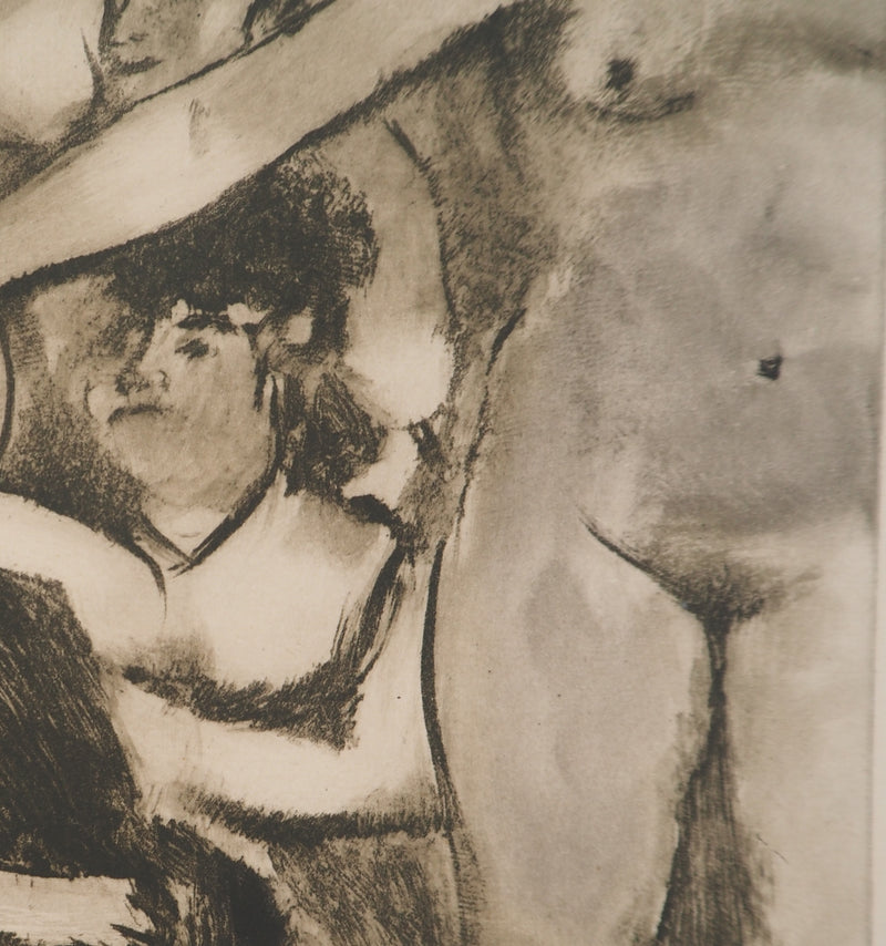 AF Edgar DEGAS: Model with arched back, Original engraving, 1935