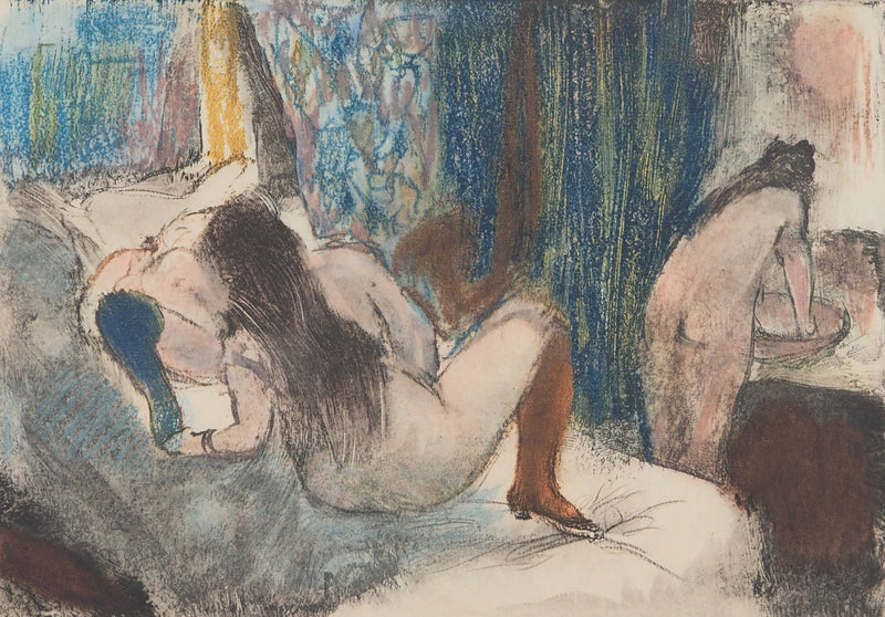 AF Edgar DEGAS: Model with arched back, Original engraving, 1935