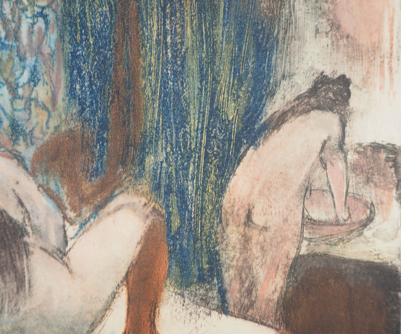 AF Edgar DEGAS: Model with arched back, Original engraving, 1935