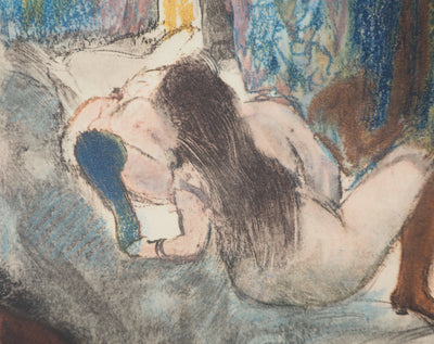 AF Edgar DEGAS: Model with arched back, Original engraving, 1935