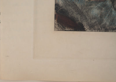 AF Edgar DEGAS: Model with arched back, Original engraving, 1935