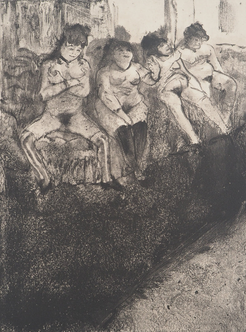 AF Edgar DEGAS: Model with arched back, Original engraving, 1935