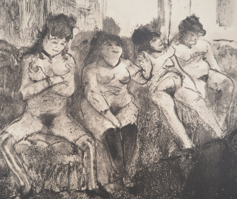AF Edgar DEGAS: Model with arched back, Original engraving, 1935