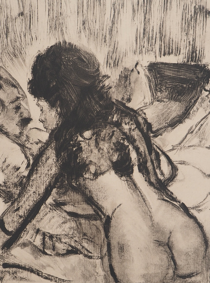 AF Edgar DEGAS: Model with arched back, Original engraving, 1935
