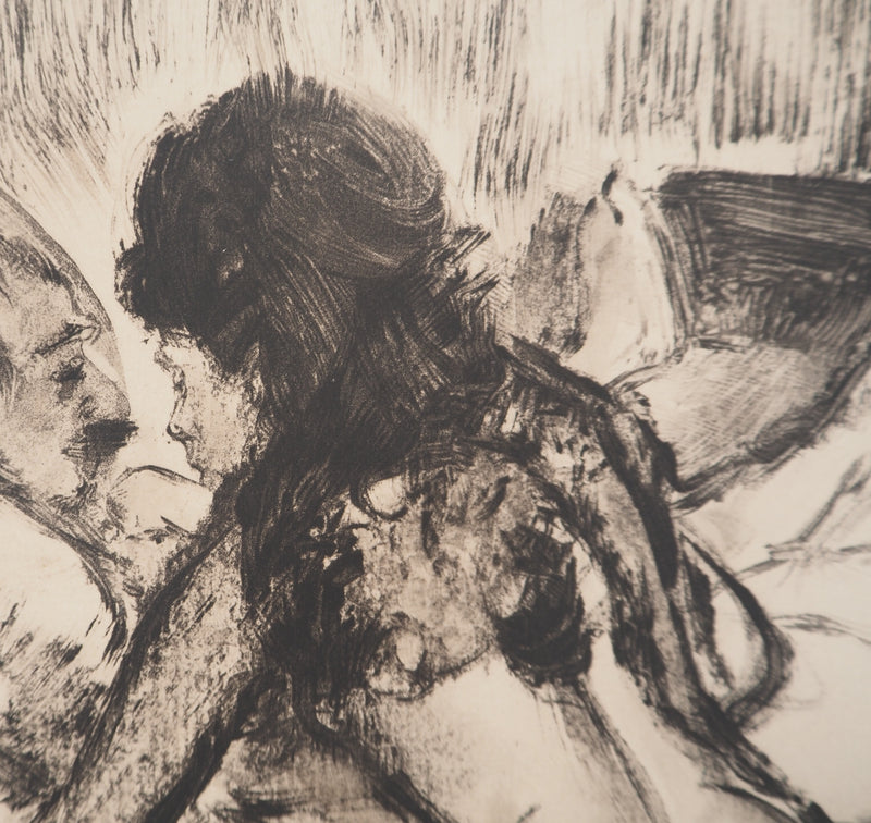 AF Edgar DEGAS: Model with arched back, Original engraving, 1935